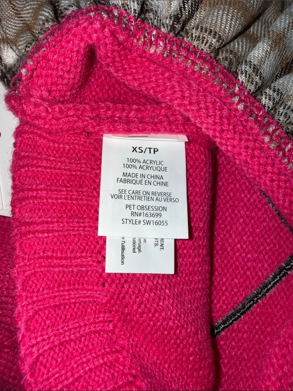 XS Pet Posse Dog Sweater with Heart